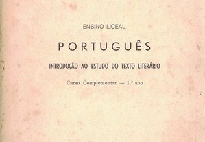 Português - Introdução ao Estudo do Texto Literário