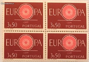 Quadra de selos novos 3$50 - EUROPA CEPT - 1960