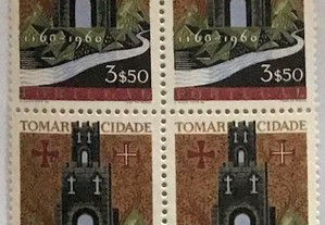 Quadra de selos novos 3$50 - 8. cent. Tomar - 1962
