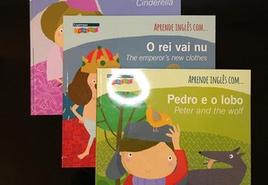 3 livros, 6 histórias em português e inglês