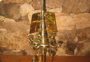 Antiga lamparina candeia azeite lanterna 4 bicos latão sec XIX