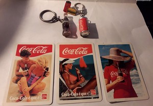 Coca Cola porta chaves e calendários, vintage