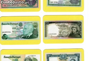 Cole��o completa de 12 calend�rios sobre Notas 1989