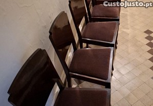 6 Lindas Cadeiras em madeira maci�a