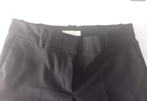 Calças pretas, H&M, Tam 38, cintura elástica (Portes incluídos)