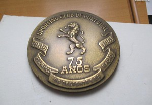 Medalha Sporting Clube de Portugal 75 Anos Bodas de Diamante Of.Envio
