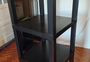 2 móveis de apoio pretos IKEA