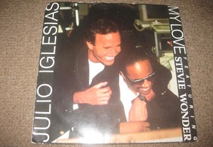 Vinil Single 45 rpm do Julio Iglesias & Stevie Wonder "My Love"