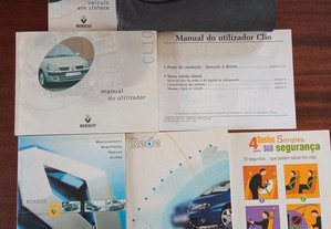 Manual do utilizador e bolsa p/ Renault Clio 1