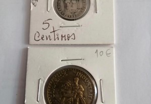 2 moedas de 1922 e 1948.