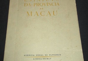 Livro Estatuto da Província de Macau 1 Edição 1955