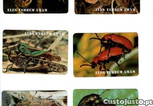 Cole��o completa de 12 calend�rios sobre Animais 1989