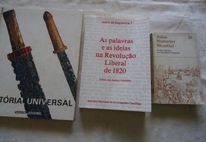 Livros de História Universal e as palavras e as ideias na revolução liberal de 1820