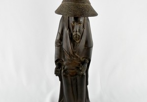Figura de Ancião em madeira Huanghuali, China, séc. XIX