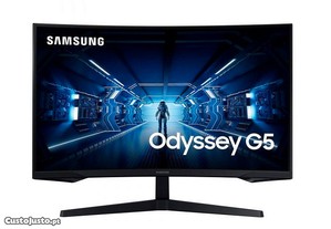 Monitor Gaming Curvo Samsung 32" Odyssey G5 WQHD 144Hz, Preto, Novo