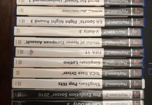 Consola Playstation 2 com 19 jogos e 2 comandos