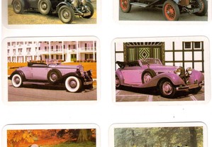 Coleção completa de 12 calendários sobre automóveis antigos 1992