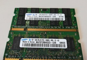 Memória Ram Laptop DDR2 1 - 2GB