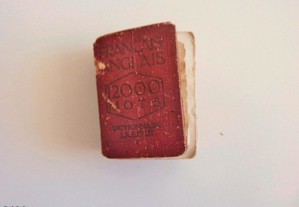 Miniatura dicionário antigo Lilliput J. Wershoven