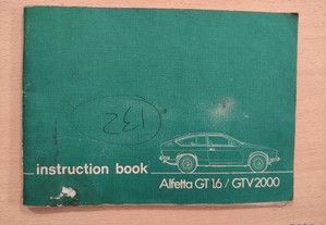 Alfa Romeo Alfetta GTV - Manual de Proprietário