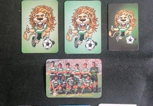 Conjunto 8 calendários Sporting Clube de Portugal, 4 com antigos jogadores restantes com o leão