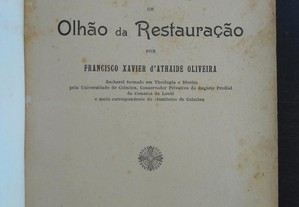 livro: Francisco Xavier d'Athaide Oliveira "Monografia do concelho de Olhão da Restauração"