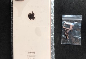 Chassi com tampa traseira iPhone 8 Plus com peças - Rosa/Dourado
