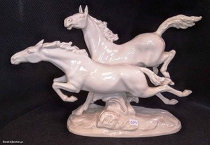 Escultura Porcelana Cavalos Hutschenreuther