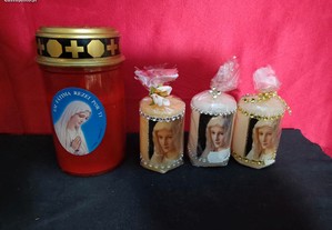 4 velas Nossa Senhora de Fátima