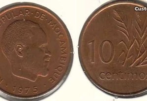 Moçambique - 10 Cêntimos 1975 - bela/soberba rara