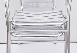 Par de cadeiras de esplanada em alumínio