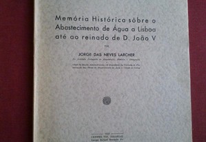 Jorge Larcher-Abastecimento de Água a Lisboa Até D. João V-1937