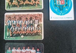 4 calendários com equipas e símbolo do FCP, Futebol Clube do Porto, edições 1985 e 1989