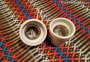 2 casquilhos em cerâmica - portes incluidos