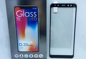 Película de vidro temperado completa para Samsung A8 (2018)