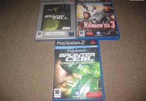 3 Jogos PS2 da saga "Tom Clancy`s"/Completos!