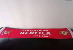 Cachecol do clube de futebol Benfica Centenarium 1904-2004, jogo com o Real Madrid