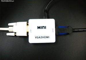 Conversor VGA para HDMI Entrada VGA - Saída HDMI