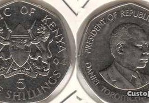 Quénia - 5 Shillings 1994 - soberba