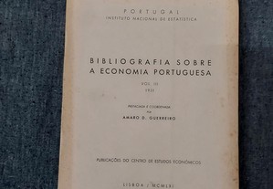 Amaro Guerreiro-Bibliografia Sobre Economia Portuguesa-Vol. III-1961