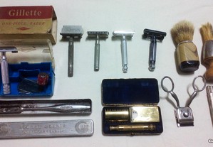 utensílios antigos de barbeiro