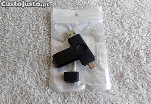 PenDrive USB Micro USB Preta 64Gb