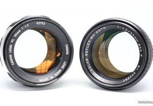 Objetivas 50mm 1.2 e 1.4 (Canon, Nikon, Minolta, Pentax M42 e K)