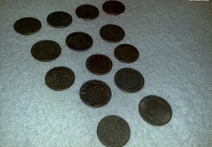 25$00 escudos (14 moedas de 25 escudos)