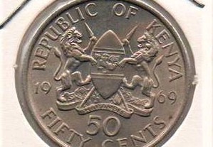 Quénia - 50 Cents 1969 - soberba