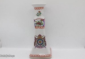 Castiçal porcelana chinesa brasão Armas D. João IV