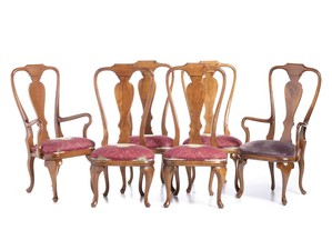 Conjunto Seis cadeiras Dois Cadeirões Estilo Chipandelle
