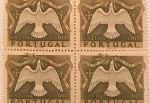 Quadra de selos novos $90 Encerr. Ano Santo - 1951