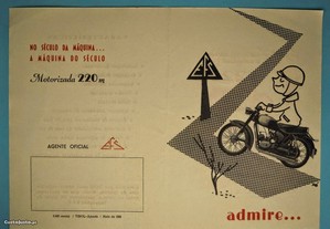 Folheto motorizada EFS 220 m antigo 1962 50cc