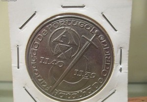 Moeda de Prata 250 escudos - Batalha Ourique e fundação Portugal - 1989